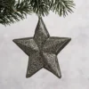 Pack Of 3 Slate Pebble 3D Hanging Star Christmas Decorations
