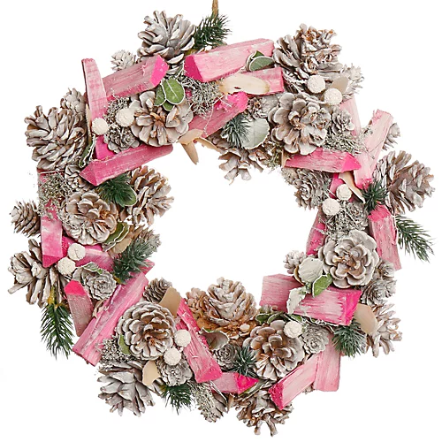 Pastel Pink Driftwood Summer Autumn Winter Door Decoration Christmas Wreath 36cm 2 Pastel Pink Driftwood Summer Autumn Winter Door Decoration Christmas Wreath 36cm - Image 2