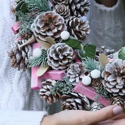 Pastel Pink Driftwood Summer Autumn Winter Door Decoration Christmas Wreath 36cm 7 Pastel Pink Driftwood Summer Autumn Winter Door Decoration Christmas Wreath 36cm -Deals Christmas Decor Store pastel pink driftwood summer autumn winter door decoration christmas wreath 36cm5060633940994 04c MP