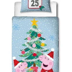 Peppa Pig Santa Junior Christmas Duvet Cover Set