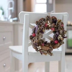 Periwinkle Pearl Summer Autumn Winter Door Decoration Christmas Wreath 30cm -Deals Christmas Decor Store periwinkle pearl summer autumn winter door decoration christmas wreath 30cm5060633941120 03c MP