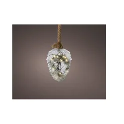 Pine Cone Christmas LED Rope Light With Foliage 15 Warm White LEDs 15cm Light -Deals Christmas Decor Store pine cone christmas led rope light with foliage 15 warm white leds 15cm light8720093389647 03c MP