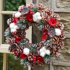 Pinecone And Roses Summer Autumn Winter Door Decoration Christmas Wreath 38cm 6 Pinecone And Roses Summer Autumn Winter Door Decoration Christmas Wreath 38cm -Deals Christmas Decor Store pinecone and roses summer autumn winter door decoration christmas wreath 38cm5060633941151 03c MP