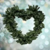 Plain Heart Christmas Door Wreath Large Artificial Door Decoration 50cm 528 Tips