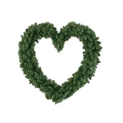 Plain Heart Christmas Door Wreath Large Artificial Door Decoration 50cm 528 Tips -Deals Christmas Decor Store plain heart christmas door wreath large artificial door decoration 50cm 528 tips8717427613813 02c MP