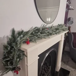 Premier 180cm (6ft) Festive New Jersey Christmas Garland PVC Tips With Berries And Cone -Deals Christmas Decor Store premier 180cm 6ft festive new jersey christmas garland pvc tips with berries and cone5056589191030 04c MP