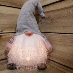 Premier 30cm Christmas Male Gonk With LED Light - Grey Hat -Deals Christmas Decor Store premier 30cm christmas male gonk with led light grey hat5060907222054 03c MP