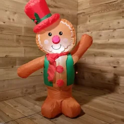 Premier Christmas Inflatable Gingerbread Man 1.2m LED Lit