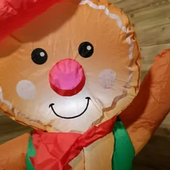 Premier Christmas Inflatable Gingerbread Man 1.2m LED Lit -Deals Christmas Decor Store premier christmas inflatable gingerbread man 1 2m led lit5056589181376 03c MP