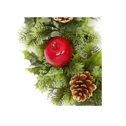 Red Dressed Artificial Christmas Wreath Door Decoration Apples Pine Cones 45cm 6 Red Dressed Artificial Christmas Wreath Door Decoration Apples Pine Cones 45cm -Deals Christmas Decor Store red dressed artificial christmas wreath door decoration apples pine cones 45cm5053844055687 03c MP