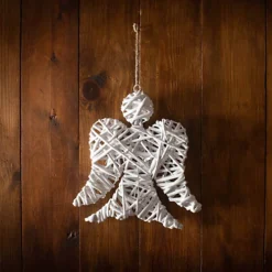Red Hamper H161 Wicker White Angel Christmas Decoration -Deals Christmas Decor Store red hamper h161 wicker white angel christmas decoration5060726310963 04c MP