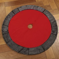 Red Nordic Christmas Tree Skirt -Deals Christmas Decor Store red nordic christmas tree skirt5060633946873 04c MP
