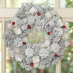 Red Velvet Summer Autumn Winter Door Decoration Christmas Wreath 30cm -Deals Christmas Decor Store red velvet summer autumn winter door decoration christmas wreath 30cm5060633941526 03c MP