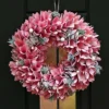 Rose Quartz Crocus Summer Autumn Winter Door Decoration Christmas Wreath 35cm
