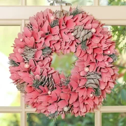 Rose Quartz Crocus Summer Autumn Winter Door Decoration Christmas Wreath 35cm -Deals Christmas Decor Store rose quartz crocus summer autumn winter door decoration christmas wreath 35cm5060633941786 04c MP