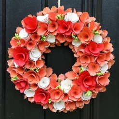 Rosewood Bloom Summer Autumn Winter Door Decoration Christmas Wreath 35cm