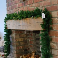 Samuel Alexander 270cm (9ft) X 25cm Plain Green Christmas Garland Decoration