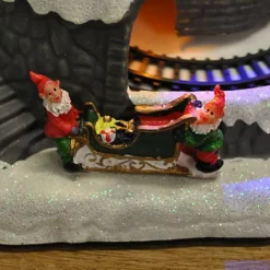 Santa Christmas Scene Ornament With Lights Moving Train And Sound -Deals Christmas Decor Store santa christmas scene ornament with lights moving train and sound5060575101804 03c MP