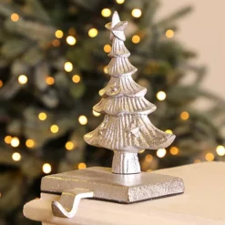 Set Of 2 Cast Iron Silver Christmas Tree Stocking Holders 6 Set Of 2 Cast Iron Silver Christmas Tree Stocking Holders -Deals Christmas Decor Store set of 2 cast iron silver christmas tree stocking holders5060964608518 03c MP