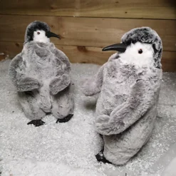 Set Of 2 Standing Christmas Penguins In Different Poses