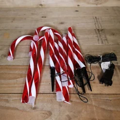 Set Of 3 1m Lit Outdoor Red & White Multi Function Christmas Candy Cane Stake Lights In Red 7 Set Of 3 1m Lit Outdoor Red & White Multi Function Christmas Candy Cane Stake Lights In Red -Deals Christmas Decor Store set of 3 1m lit outdoor red white multi function christmas candy cane stake lights in red5056589107178 04c MP