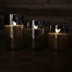 Set Of 3 Warm White Battery Operated Christmas Wax Candles With Timer In Grey 6 Set Of 3 Warm White Battery Operated Christmas Wax Candles With Timer In Grey -Deals Christmas Decor Store set of 3 warm white battery operated christmas wax candles with timer in grey5056589106584 03c MP