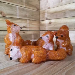 Set Of 4 White LED Acrylic Squirrels Outdoor Christmas Decoration Light Up Garden Ornament -Deals Christmas Decor Store set of 4 white led acrylic squirrels outdoor christmas decoration light up garden ornament5056589181116 03c MP