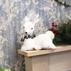 SHATCHI 34cm Christmas Tabletop Decorated With Pines Berries Showpieces Home Xmas Party Window Decoration, White Lying Deer -Deals Christmas Decor Store shatchi 34cm christmas tabletop decorated with pines berries showpieces home xmas party window decoration white lying deer5056141030692 04c MP