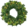 SHATCHI 55cm Wreath Pre Lit With Various Tips Christmas Fireplace Home Wall Door Decorations Outdoor Battery Box Indoor