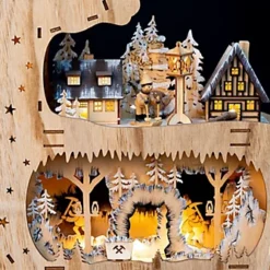 SHATCHI 69cm Christmas Back Facing Dee Wooden Laser Cut Battery Operated Village Scenery And Warm White LEDs Christmas Gift 6 SHATCHI 69cm Christmas Back Facing Dee Wooden Laser Cut Battery Operated Village Scenery And Warm White LEDs Christmas Gift -Deals Christmas Decor Store shatchi 69cm christmas back facing dee wooden laser cut battery operated village scenery and warm white leds christmas gift5056141016351 03c MP