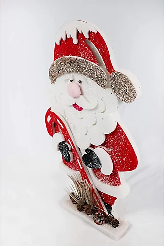 SHATCHI Christmas Decoration 72cm Red Santa Christmas Tabletop Figures Window Holiday Home Xmas Glitter Foam Showpiece Decorations 3 SHATCHI Christmas Decoration 72cm Red Santa Christmas Tabletop Figures Window Holiday Home Xmas Glitter Foam Showpiece Decorations - Image 3
