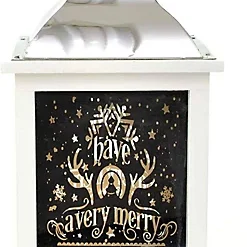 SHATCHI Christmas Lantern Wooden White Stainless Steel Warm LED Light Xmas Home Decorations -Deals Christmas Decor Store shatchi christmas lantern wooden white stainless steel warm led light xmas home decorations5056141018188 03c MP