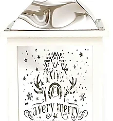 SHATCHI Christmas Lantern Wooden White Stainless Steel Warm LED Light Xmas Home Decorations -Deals Christmas Decor Store shatchi christmas lantern wooden white stainless steel warm led light xmas home decorations5056141018188 04c MP