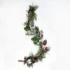SHATCHI Natural Looking Artificial Snow Leaves, Flowers, Pinecones And Berries Wreath Front Door Hanging Christmas Decorations
