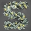 Shatchi Pre-Lit Lapland Fir 2m Christmas Garland Warm White LEDs Battery Operated