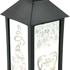 Shatchi Pre Lit LED Lights Lantern Warm White Lamp Black With Christmas Theme Designed Xmas Decorations -Deals Christmas Decor Store shatchi pre lit led lights lantern warm white lamp black with christmas theme designed xmas decorations5056141018232 04c MP