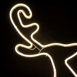 SHATCHI Reindeer Neon Effect Rope Light Silhouette Double Side 90 Warm White LEDs Christmas Outdoor -Deals Christmas Decor Store shatchi reindeer neon effect rope light silhouette double side 90 warm white leds christmas outdoor5056141035123 03c MP
