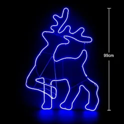 SHATCHI Walking Reindeer Neon Effect Rope Light Silhouette Double Side 90 Blue LEDs Christmas Outdoor 5 SHATCHI Walking Reindeer Neon Effect Rope Light Silhouette Double Side 90 Blue LEDs Christmas Outdoor -Deals Christmas Decor Store shatchi walking reindeer neon effect rope light silhouette double side 90 blue leds christmas outdoor5056141059037 02c MP
