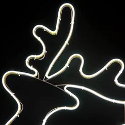 SHATCHI Walking Reindeer Neon Effect Rope Light Silhouette Double Side 90 Cool White LEDs Christmas Outdoor -Deals Christmas Decor Store shatchi walking reindeer neon effect rope light silhouette double side 90 cool white leds christmas outdoor5056141059020 04c MP