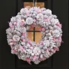 Silver And Pink Amelia Pinecone Autumn Winter Door Decoration Christmas Wreath 39cm
