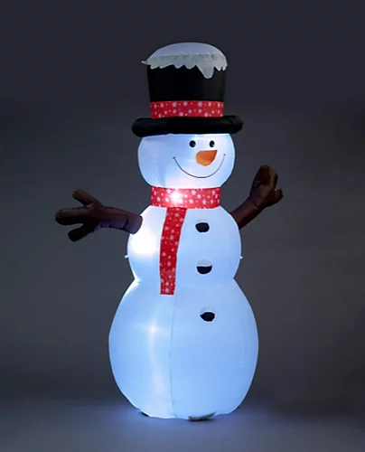 Snowtime 245cm Inflatable Light Up Snowman Christmas Festive Blow Up Outdoor Decoration 1 Snowtime 245cm Inflatable Light Up Snowman Christmas Festive Blow Up Outdoor Decoration