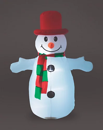 Snowtime Indoor Outdoor Inflatable Snowman 4ft LED Light Up Christmas Decoration 1 Snowtime Indoor Outdoor Inflatable Snowman 4ft LED Light Up Christmas Decoration
