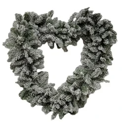 Snowy Heart Christmas Door Wreath Large Artificial Door Decoration 50cm 528 Tips -Deals Christmas Decor Store snowy heart christmas door wreath large artificial door decoration 50cm 528 tips8717427613820 04c MP
