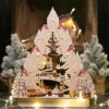 St Helens Home And Garden Battery Powered Wooden LED Light Up Christmas Festive Scene Ornament