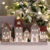 St Helens Home And Garden Battery Powered Wooden Light Up LED Festive Christmas Scene Ornament