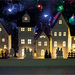 St Helens Home And Garden Battery Powered Wooden Light Up LED Festive Christmas Scene Ornament -Deals Christmas Decor Store st helens home and garden battery powered wooden light up led festive christmas scene ornament5021196820482 03c MP