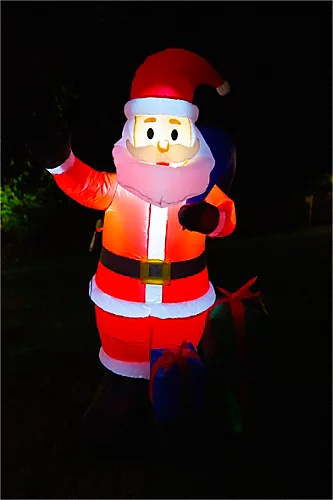 St Helens Home And Garden Inflatable Father Christmas With Presents And LED Lights 150cm Height 4 St Helens Home And Garden Inflatable Father Christmas With Presents And LED Lights 150cm Height - Image 4