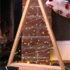 St Helens Home And Garden Wooden Self Assembly Battery Powered Christmas Tree With 60 LED's
