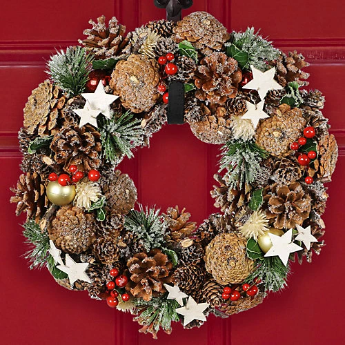 Starry Night Summer Autumn Winter Door Decoration Christmas Wreath 34cm 1 Starry Night Summer Autumn Winter Door Decoration Christmas Wreath 34cm