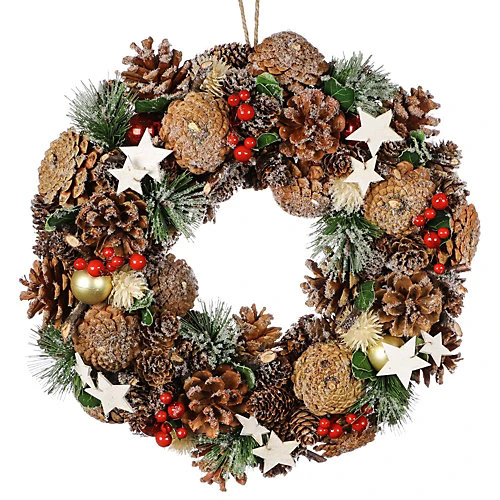 Starry Night Summer Autumn Winter Door Decoration Christmas Wreath 34cm 2 Starry Night Summer Autumn Winter Door Decoration Christmas Wreath 34cm - Image 2